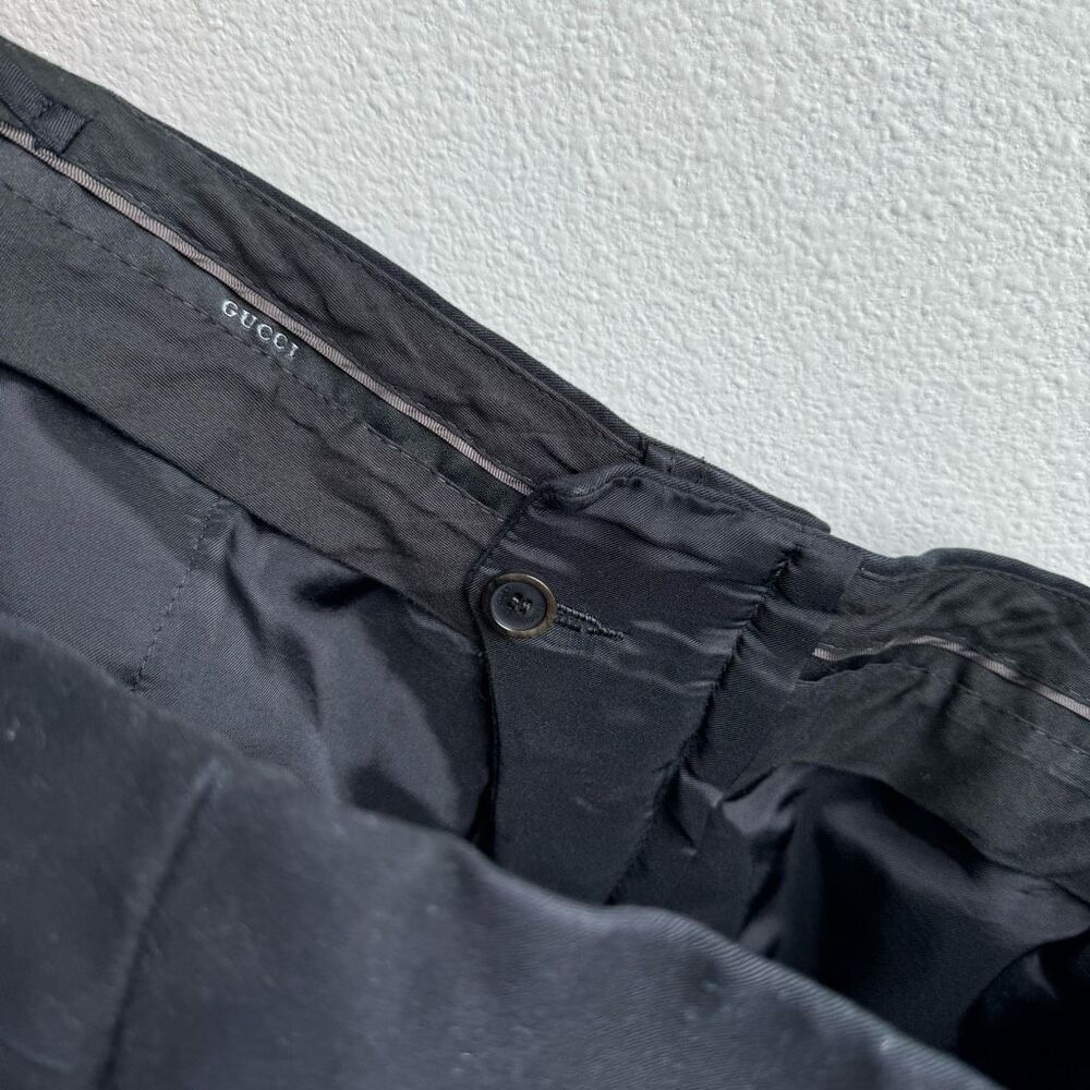 Vintage Gucci Women’s Black Trousers Slacks Casual Pants Size 44 EU Large Cotton - Picture 11 of 14